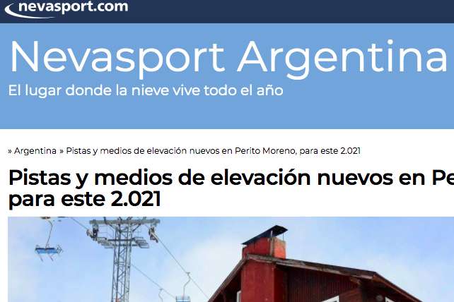 Nevasport Argentina . El lugar donde la nieve vive todo el año!!