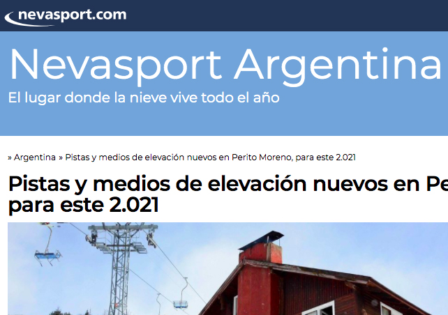 Nevasport Argentina . El lugar donde la nieve vive todo el año!!